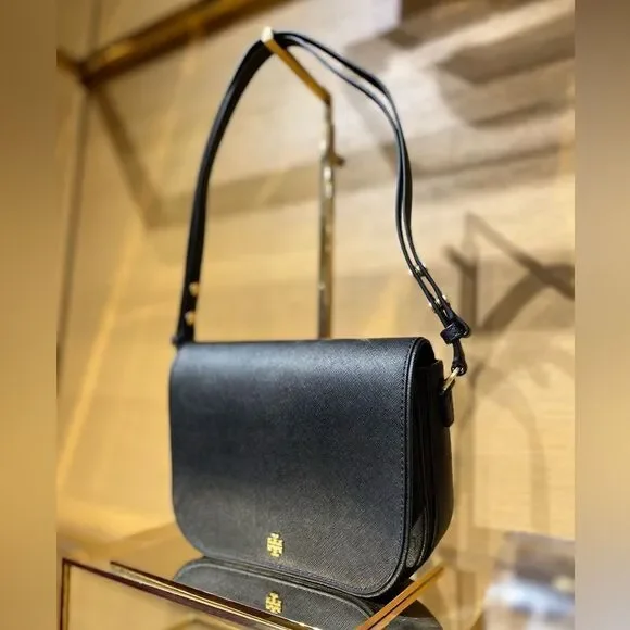 Tory Burch Emerson Crossbody, Black, Retail $428‎